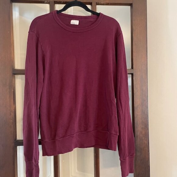 Club Monaco Maroon Lightweight Sweatshirt, Size Large - Picture 1 of 3